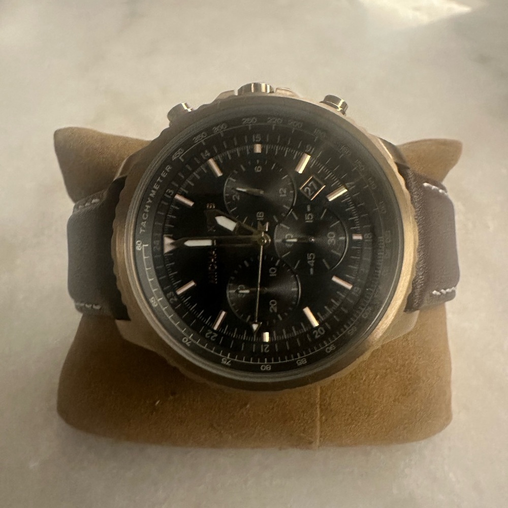 Michael Kors 42mm Black Dial and Gold Case Chronograph Watch